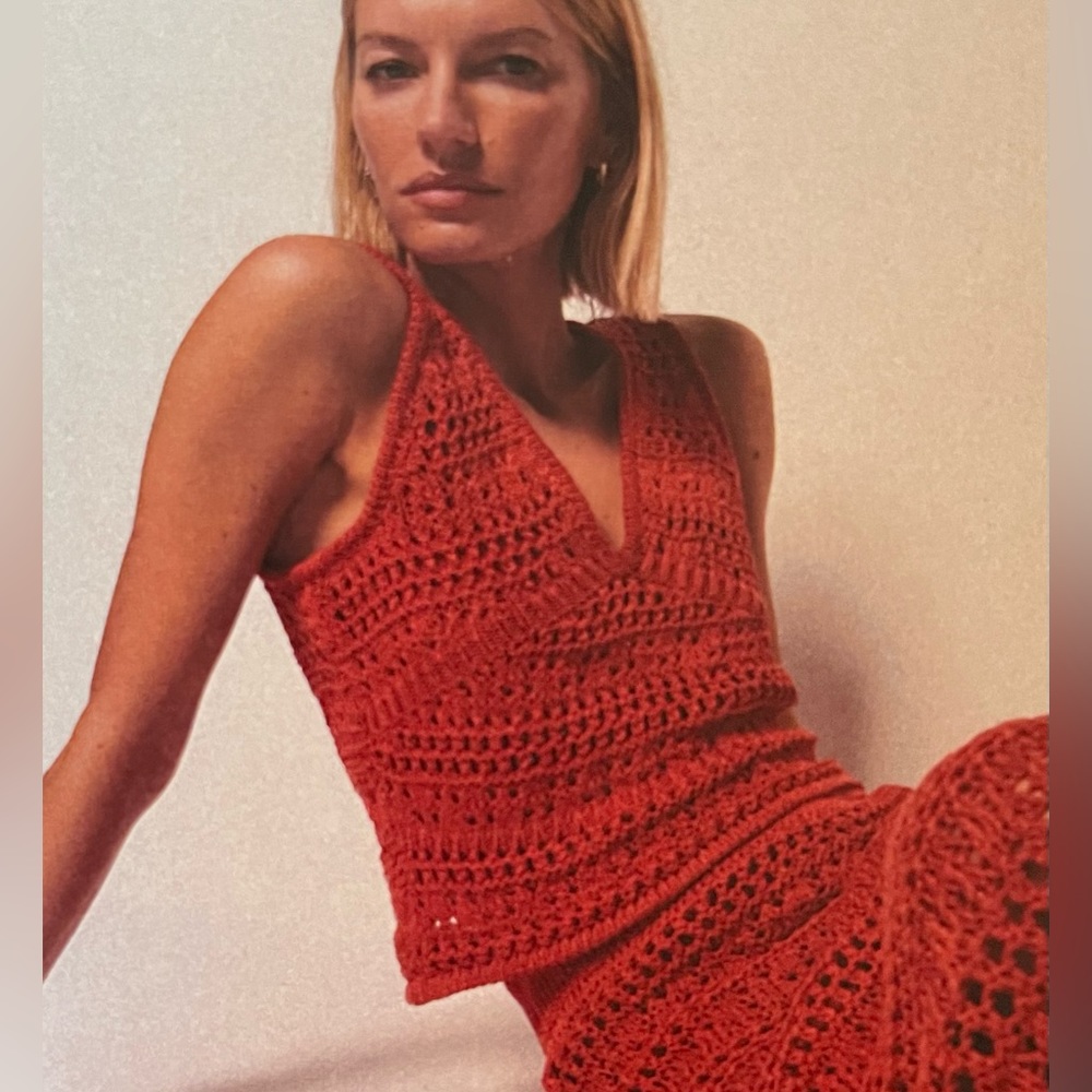 NWT Nation Ltd Crochet Tank and Skirt Set Size Small
